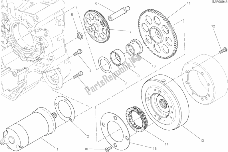 All parts for the Electric Starting And Ignition of the Ducati Scrambler Flat Track PRO USA 803 2016
